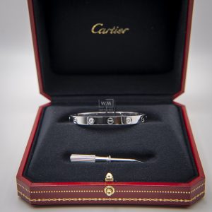 Pulsera Cartier Love 4 Diamantes 16 Oro Blanco 2019