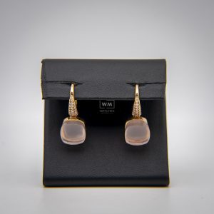 Pendientes Estilo Nudo de Pomellato con Cuarzo Rosa