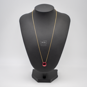 Colgante Oro Rosa y Rodolita
