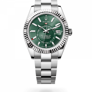 Rolex Sky-Dweller 336934 Acero / Oro blanco Oyster 02/2024 Buen estado
