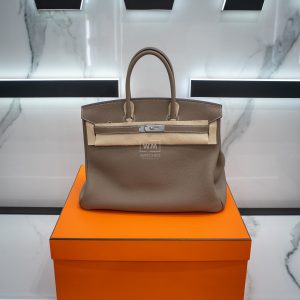 Hermes Birkin 35 Veau Togo Etoupe Palladium Hardware 12/2022 Nuevo a Estrenar