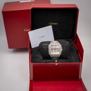 Cartier Santos Full Diamond 39,8 MM WSSA0062 04/2024 Buen Estado