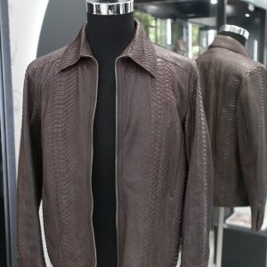 Chaqueta Loewe Piel de Serpiente Marrón Nueva a Estrenar