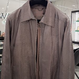 Chaqueta Loewe Piel de Serpiente Marrón Nueva a Estrenar